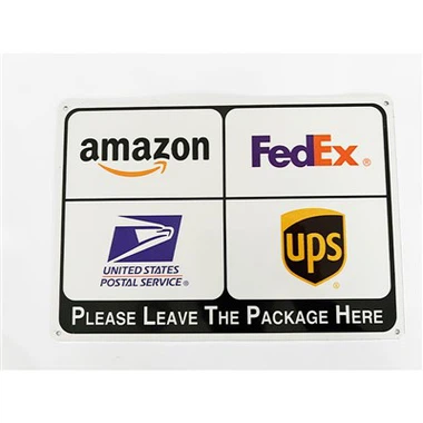 Express Package Delivery Aluminium Sign